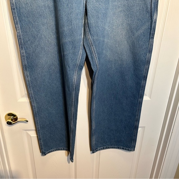 Carhartt dungaree fit Men's Blue Jeans  44 X 32 - Picture 3 of 8